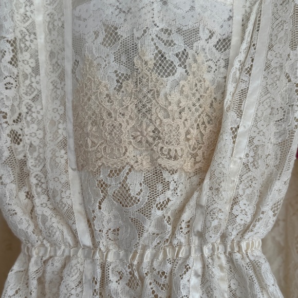 Rare Susan Lanes Country Elegance Wedding Ivory Lace Flowers Blouse / Skirt Set - Picture 14 of 15